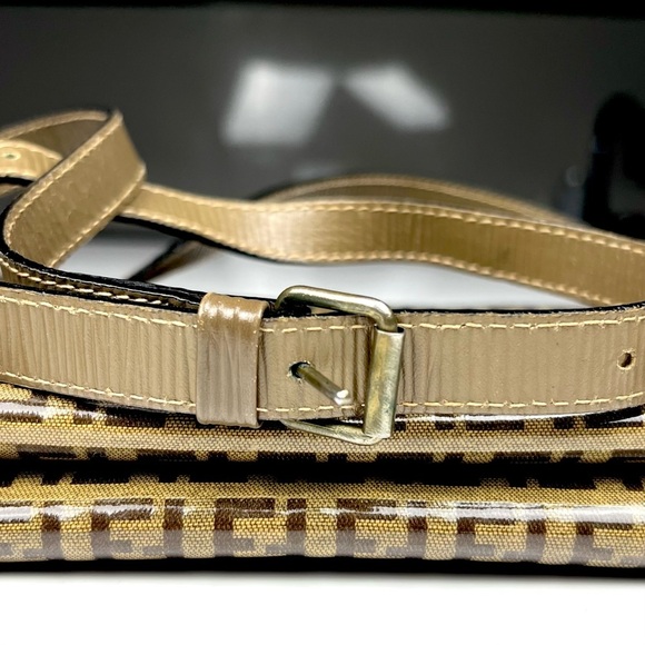 FENDI Zucca Shoulder Bag Coating Canvas And Leather - Picture 12 of 12